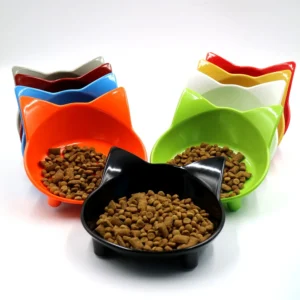 Colorful Cat Food & Water Dishes, Safe Pet Feeding Bowls, Practical Pet Supplies for Cats