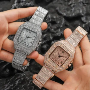 Klassische Luxus Business herren Stahlband Platz Römische Skala Strass Quarzuhr Freizeit Männliche Armbanduhr Relogio Masculino
