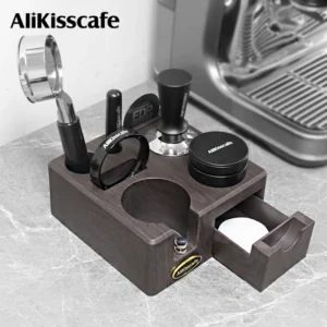 AliKisscafe Kaffee Tamper Station Siebträger Halter 51mm 54mm 57mm 58mm Für Delonghi Breville Espresso Zubehör barista Werkzeug