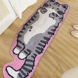Süße Katze Schlafzimmer weiche Matte lange Katze Komfort Teppich waschbare rutschfeste Matte Wohnzimmer dekorative Teppich