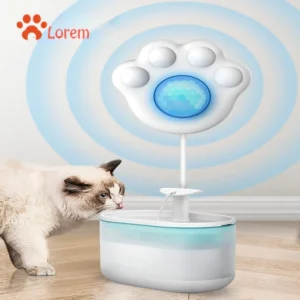 Wasserbrunnen-Sensor für Katzen, pfoteförmiger PIR-Bewegungssensor für alle automatischen Wasserspender für Haustiere mit USB-Schnittstelle