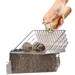 =Cat Litter Shovel Wood Handle Metal Scooper with Hook Portable Stainless Steel Sifting Kitten Toilet Cleaning Tool Pet Products