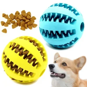 Natürliches Gummi-Hundespielzeug, Kauspielzeug für Hunde, Zahnreinigungs-Leckerli-Ball, extra robuster, interaktiver Elastizitätsball, 5 cm, für Haustierprodukte