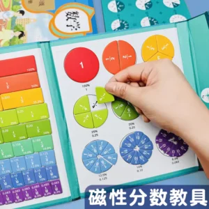 Magnetische Bruchrechen-Puzzles für Mathematik-Erleuchtung im Montessori-Stil mit unterhaltsamer Arithmetik-Lernhilfe für kognitive Bildung