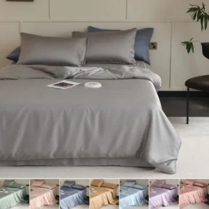 Mulberry Silk Duvet Cover 1PC Quilt Cover Solid Color Smooth Comforter Cover with Zipper Closure Double King Queen Size Bedding