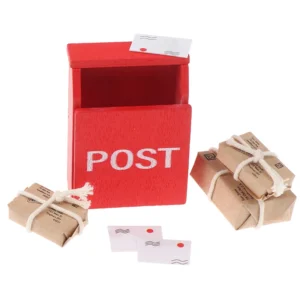 1set 1:12 Mini Briefkasten Gartenmöbel Puppenhaus Holz Briefkasten Briefkasten Miniatur Fee Gartenmöbel Zubehör