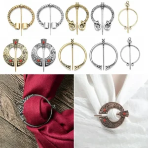 Silber/Gold Wikinger Brosche mittelalter liche Modeschmuck Legierung Umhang Pin Mantel Verschluss kommerziell