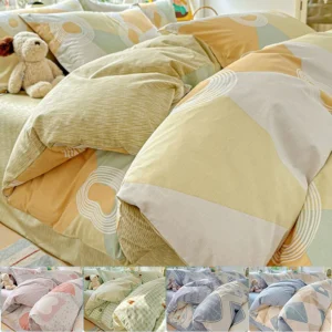 100% Cotton Bedding Set Duvet Set, Quilt Cover Pillow Sham, Wrinkle Free Machine Washable, All Season Comfort 240x220