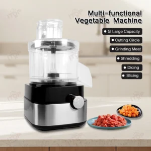 ITOP VEC4 Multifunktions-Küchenmaschine zum Würfeln/Schneiden/Zerkleinern/Mahlen von Fleisch, ausgestattet mit allen Funktionszubehörteilen