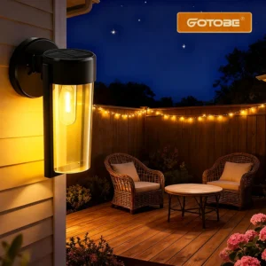 LED Solarbetriebene Außenwandhalterung Lampe Lichtsteuerung Wasserdicht Hof Post Veranda Zaun Gartenbeleuchtung Dekoratives Licht
