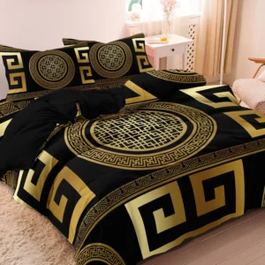 3pcs Set Luxury Baroque Geometric Duvet Cover Set Suitable For Bedroom Hotel Inn School Dormitory Can Be Used As Holiday Gifts