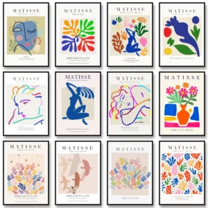 Matisse Illustration Canvas Paintings Colorful Corals Poster Minimalist Art Print Wall Art Picture for Room Home Decoration