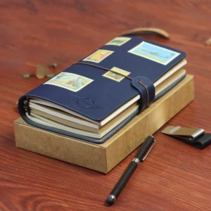 A6 Retro-Lederband Kreatives Handjournal Multifunktionales Retro-Reise-Notizbuch mit Loseblatt-System Tagebuch