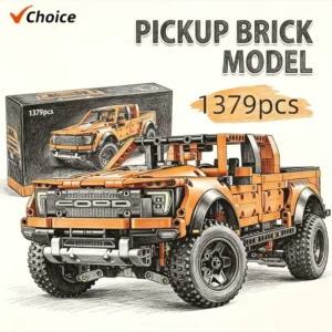 1379PCS Tech Raptors F150 Truck Race Car Building Kit Compatible MOC Creative DIY Vehicle Bricks Toys Gift for Kids Teens Adults