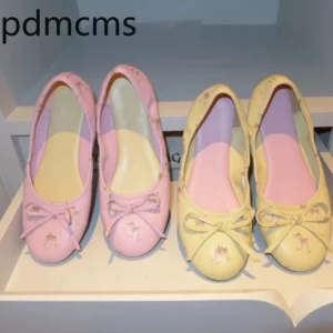 Elegante Damenschuhe, Herbst Neu, Bequeme Ballerinas, Leichte Modische Schuhe für Damen, Marken-Sneaker mit Schleife, Zapatos De Mujer