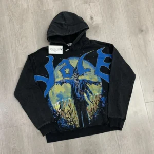 Vordertasche, großer Buchstabe, Totenkopf-Menschen-Aufdruck, gewaschene Kapuzenpullover für Männer und Frauen, Vintage-Pullover, lockere Baumwoll-Sweatshirts