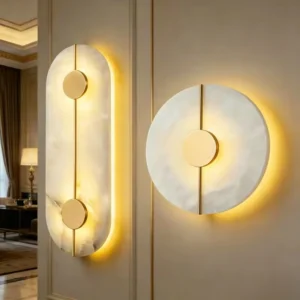 Moderne Luxuriöse Kreative Marmor-Wandleuchte - Alabaster-Marmor-Wandlampe für Schlafzimmer, Nachttisch, Wohnzimmer, Flur, Innendekoration