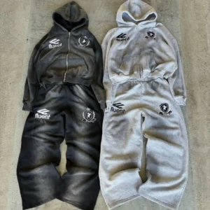 Mode Marke Gestickte Buchstaben Sportswear Casual Sportswear Farbe männer Und frauen Übergroße Sportswear Pullover Hosen