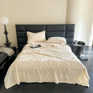 1 Stück-Taft Flanell Decke einfarbig Schmetterling flauschige weiche Decke Sofa Decke einteilig