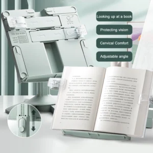 Neuer Lese-Bücherständer mit Hebe- und Landefunktion, verstellbarer Tablet-Bücherhalter, multifunktionaler Bücherständer für das Arbeitszimmer im Homeoffice