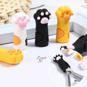 Niedliche elastische Katzenklaue, Silikon-Pinzette, Schutz, rutschfest, Nagelhautzange, Schutzhülle für die Nagelpflege