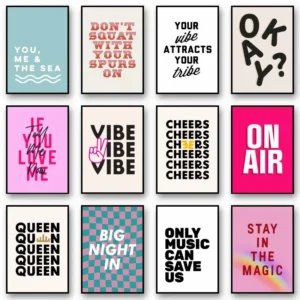 Funny Quote Art Pink Poster Girl Power Love Quote Canvas Posters and Prints Printing Wall Art Picture for Living Room Decor