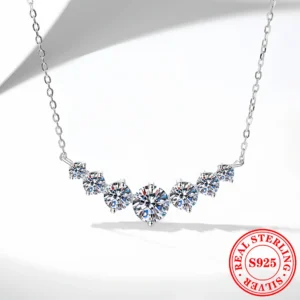 Halskette aus 925er-Sterlingsilber, 5A-Zirkon, modisch für Damen, Hochzeit, Schmuck, Verlobung, Charm, Party, Geschenk, feine Kette