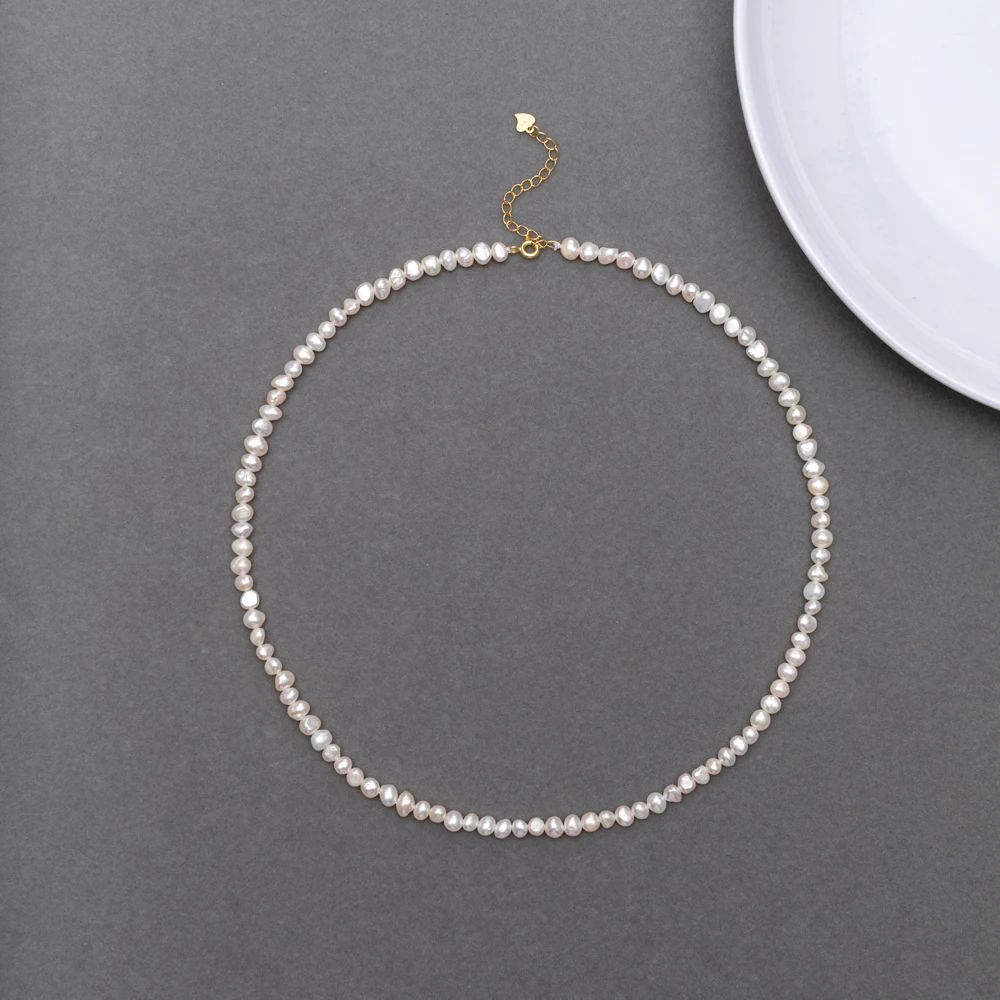 4-5Mm Barocke Süßwasserperlen-Halsketten Mit 5Cm Verlängerungskette 925 Sterling Silber 38 45 50Cm Halsketten Schmuck Geschenk 2026 Neu 4-5Mm Barocke Süßwasserperlen-Halsketten Mit 5Cm Verlängerungskette 925 Sterling Silber 38 45 50Cm Halsketten Schmuck Geschenk 2026 Neu – Bild 6
