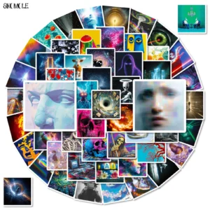 10/30/56PCS Visuelle Kunst Schillernde Farben Aufkleber Ästhetische DIY Sammelalbum Laptop Stationäre Koffer Aufkleber Graffiti Aufkleber Spielzeug