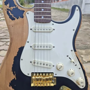 Schwarze Sonderedition, Korpus aus Erle, Griffbrett aus Palisander, Band-Solo-Blues-Gitarre