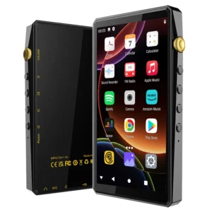 80GB (64GB+16GB) MP3-Player für Android 13.0 mit Bluetooth und WLAN, 4,0-Zoll-Voll-Touchscreen, integriertes Spotify, Audible.