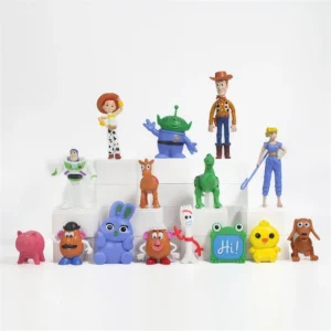 15-teiliges Set Beliebte Toy Story 5 Buzz Lightyear Alien Woody Jessie Actionfiguren Forky Schwein Bär Figurine Modell Geburtstagsgeschenk