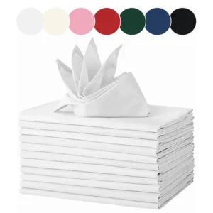 6/12 Stück 40 x 40 cm Abendessen-Servietten, einfarbig, Stoffservietten, dickes Design für Tischparty, Hochzeit, wiederverwendbar, elegant, vielseitig