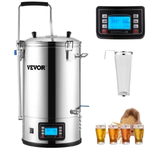 SucceBuy 35L110/220V 304Edelstahl All-in-One Home Beer Brewer Elektrisches Brahsystem mit Pumpe Brauen Biergerät Kit