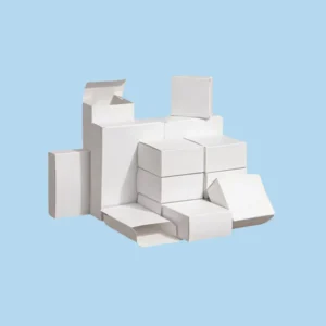 50 Stück glatte, rechteckige, weiße Kartons, blanko, faltbar, elektronische Produktverpackungsbox für den industriellen Einsatz im Geschäft
