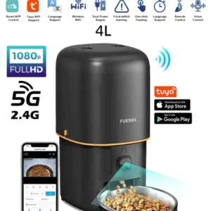 Automatische Katze Feeder Kamera Pet Smart Katze Lebensmittel Kibble Dispenser 2,4G/5GWiFi Tuya APP Control Auto Feeder für Katze Hund Zubehör
