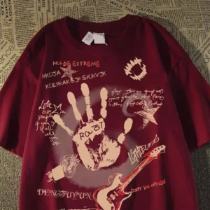 American Vintage Rundhals Kurzarm T-shirt Männer/Frauen Koreanische Inst Sommer Neue Top