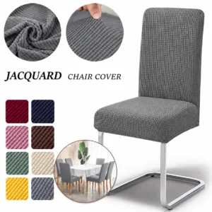 Jacquard Chair Cover, Durable Elastic Fabric Cover For Dining Chairs, Chairs Covers Stretch For Kitchens Home Living Room Decor