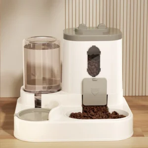 Cat Bowl Automatic Feeder with Spill Proof Design with Water Fountain Pet Food Dispenser for Small Medium Large Cats Dogs