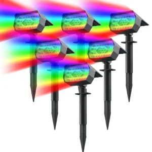  29LED RGB Solarstrahler – 7 Farbwechsel, IP67 wasserdichte Außenlandschaftsbeleuchtung für Garten- und Terrassendekoration