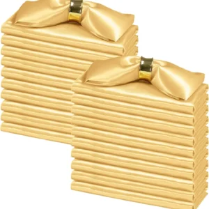 100 Stück 30 x 30 cm Satin-Servietten, seidig weiche Abendessen-Servietten oder Taschentücher für Bankett, Hochzeit, Weihnachten, Thanksgiving-Dekoration
