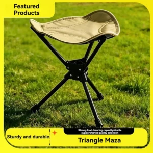 New Popular Outdoor Stool Folding Portable Triangular Stool Rotating Mazza Courtyard Subway Sketching Train Mazza Adjustable
