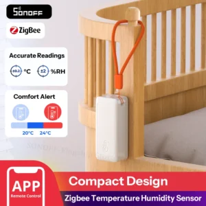 SONOFF SNZB-02B AirGuard TH Lite Zigbee Temperatur- und Feuchtigkeitssensor, Hochpräzise Messung, 6-Monats-Datenprotokollierung, Lange Akkulaufzeit