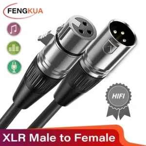 3-Pin XLR-Kabel Stecker auf Buchse Symmetrisches Analoges Audiokabel Hochwertiges Mikrofonkabel für Mischpult Verstärker Lautsprecher Langlebiges XLR
