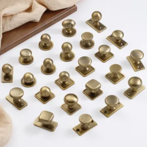 Antique Solid Kitchen Cabinet Pulls Vintage Drawer Knobs With Base Bronze Cupboard Wardrobe Closet Pulls Handles For Furniture