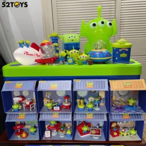 Echte 52TOYS Neue Toy Story Serie Alien Pizza Planet Garage Kit Trendy Spielzeug Geschenk Ornament Sammlung Desktop Ornamente Geschenke