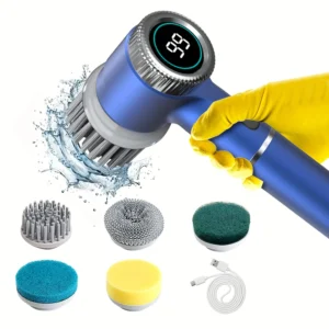 Multifunktionale Elektrische Reinigungsbürste Handgehaltenes Power-Schrubber-Set für Küche Geschirrspülen Haushalt Badezimmer Reinigungswerkzeuge