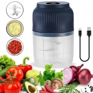 320ml Elektrischer Mini-Knoblauchzerkleinerer USB Chili-Pfeffer-Mühle Küchengerät zum Zerkleinern von Knoblauch, Ingwer, Gemüse Babynahrung Geschenk