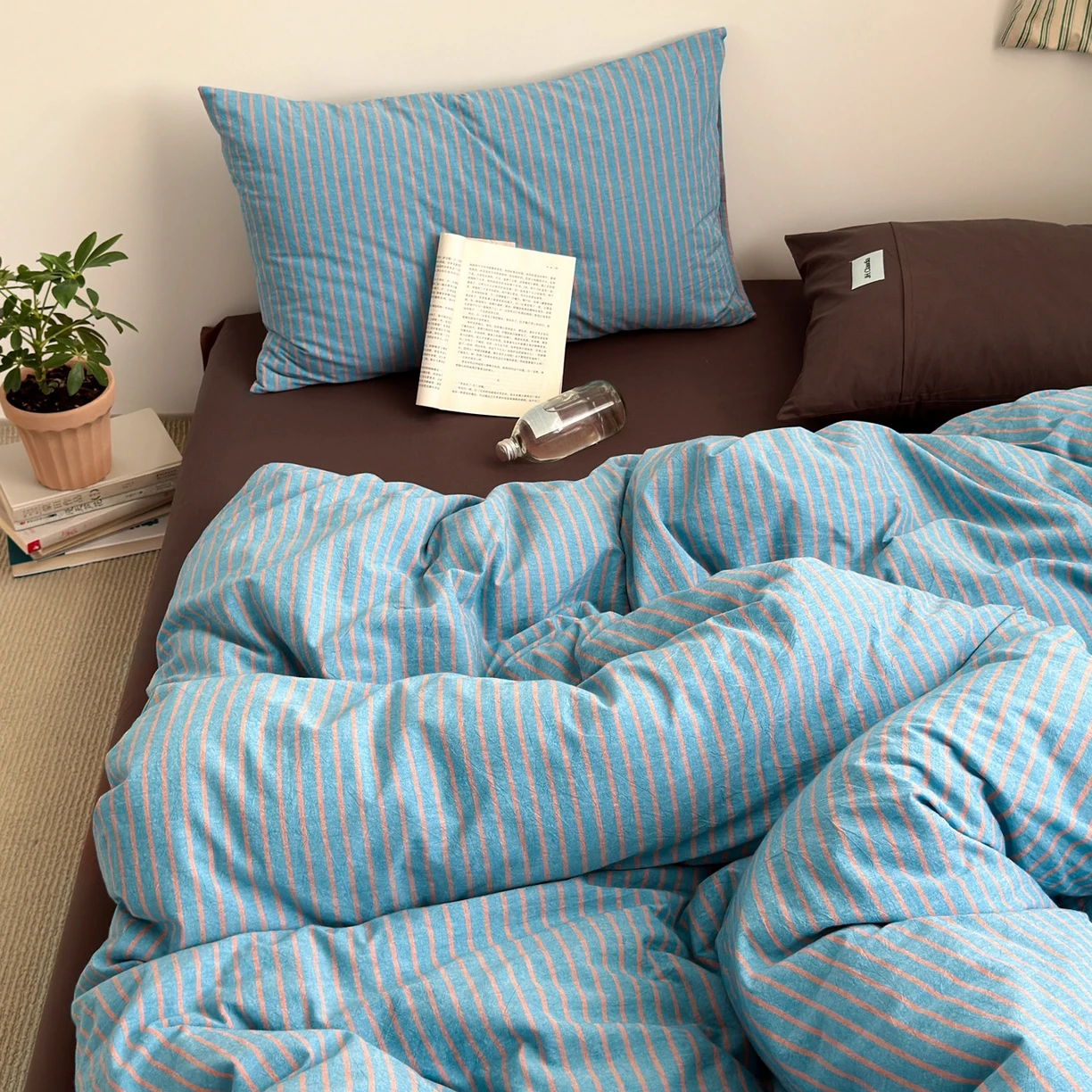 100% Cotton Striped Duvet Cover Set Single/Queen/King Size Housse De Couette 220X240 Cotton Quilt Cover Solid Color Soft 이불커버 100% Cotton Striped Duvet Cover Set Single/Queen/King Size Housse De Couette 220X240 Cotton Quilt Cover Solid Color Soft 이불커버