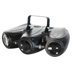 30W RGBW Buntes Muster Bühneneffektlicht Sound Control Selbstfahrende LED Drei Kopf Luftschiff Projektor DJ Disco Party Lichter